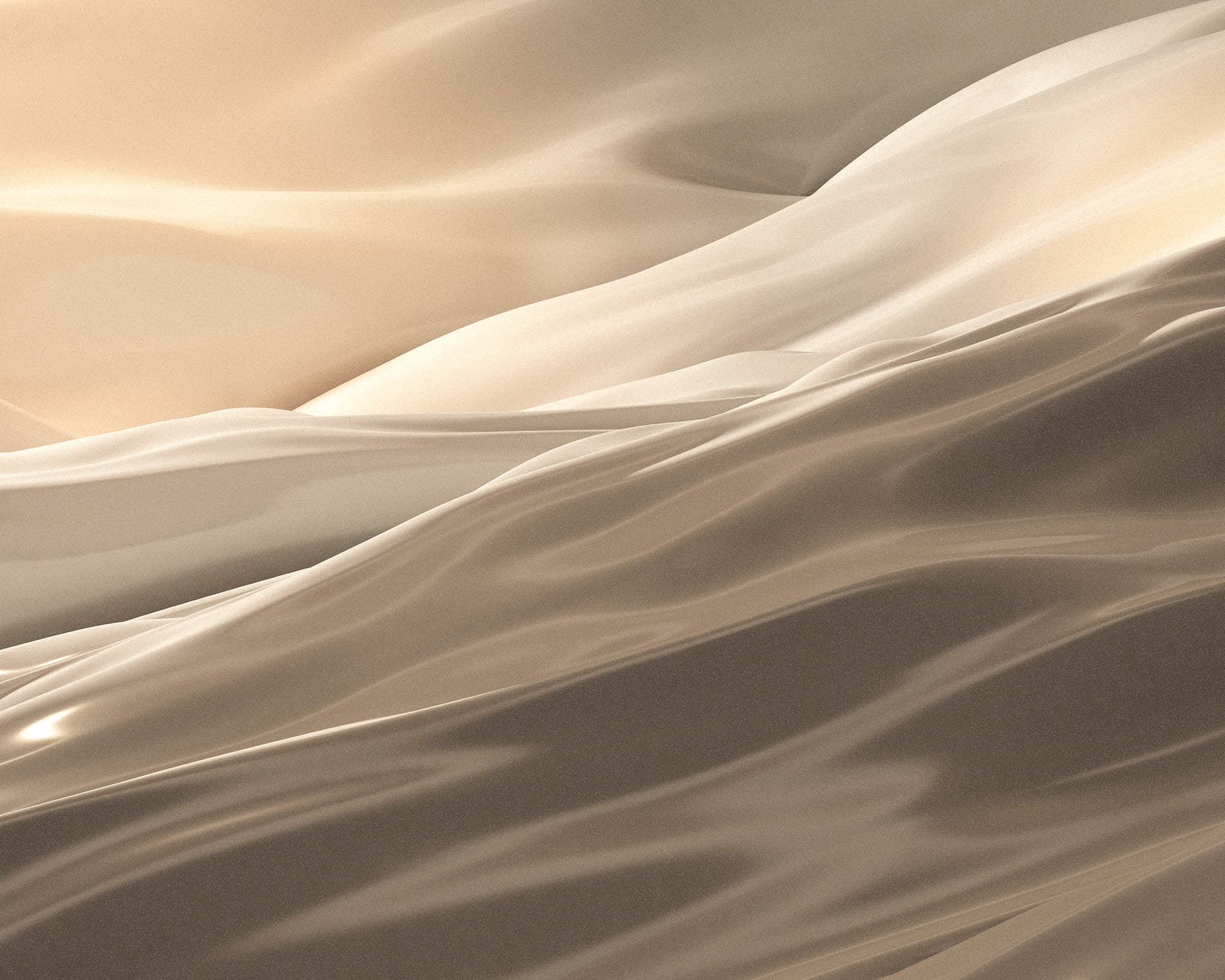 Smooth, glossy waves in varying shades of gold flowing. 