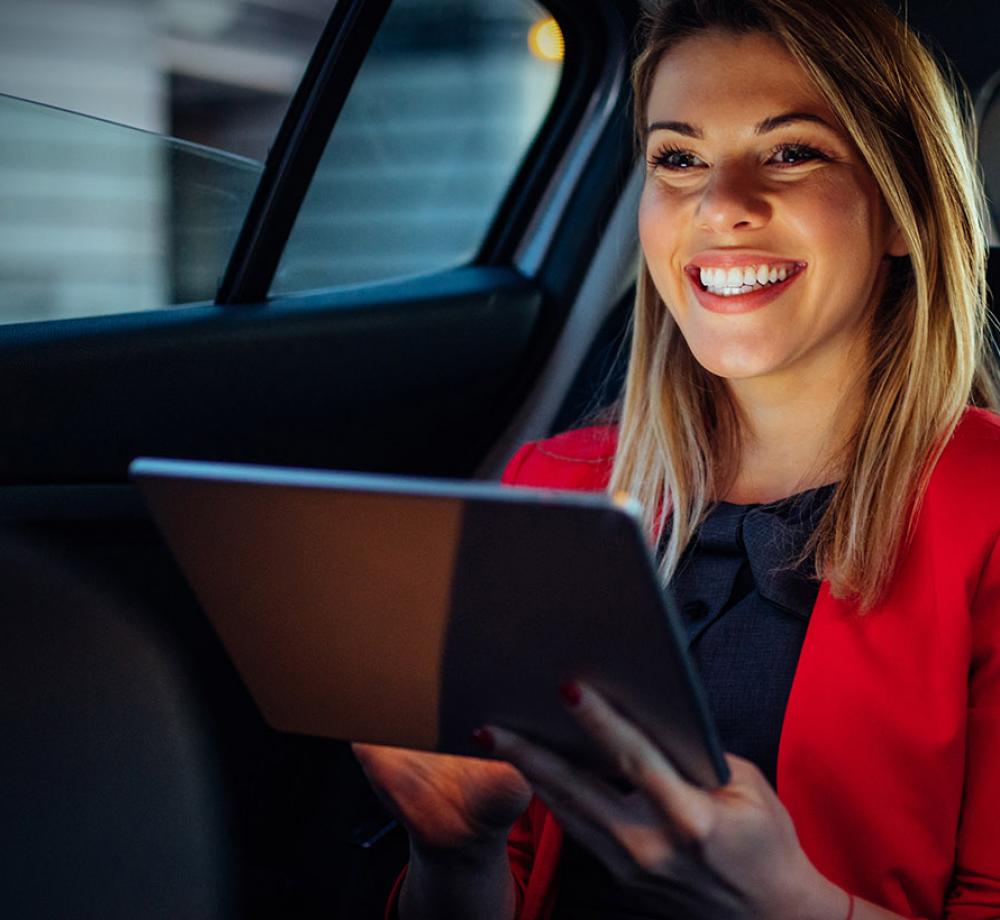 Woman reading our news